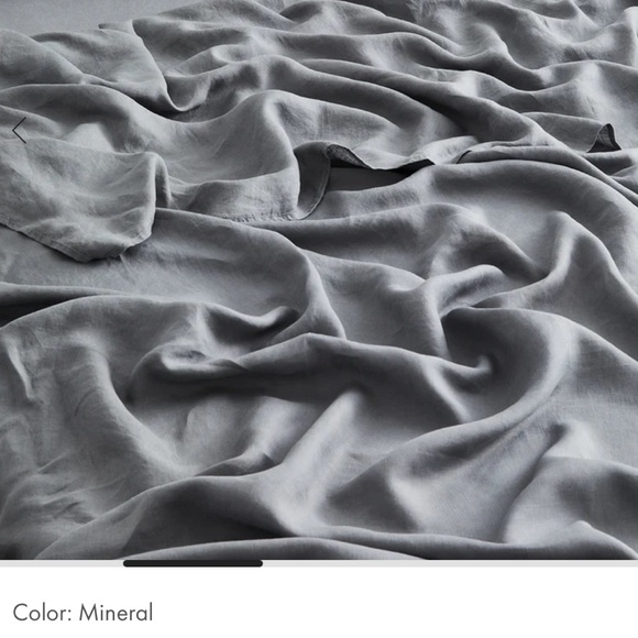 Bed Threads French Flax Linen Full Size Fitted sheet in Mineral NWOT - Picture 4 of 5